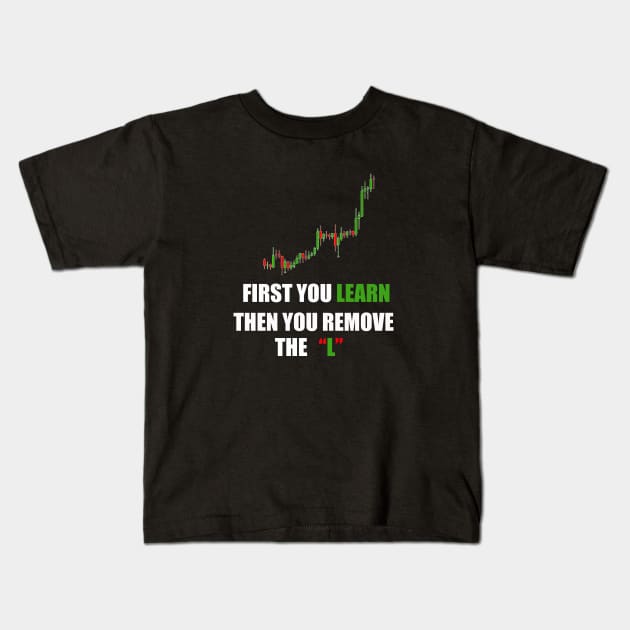 Forex Trader Mindset Design Kids T-Shirt by Proway Design